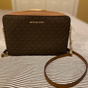 Michael Kors Logo Brown Crossbody Bag Worn Once Excellent Condition